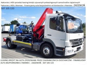 Ciężarówka Hakowiec z HDS sprzedaż leasing kredyt używanych poleasingowych samochodów ciężarowych hakowiec z HDS